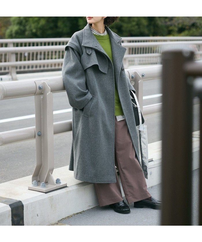 【クラフトスタンダードブティック/CRAFT STANDARD BOUTIQUE】のスタンドカラーコート インテリア・キッズ・メンズ・レディースファッション・服の通販 founy(ファニー) https://founy.com/ ファッション Fashion レディースファッション Fashion for Women アウター Coat / Outerwear Collection コート・ロングコート・ピーコート Long Coats, Peacoats & More レディースジャケット・軽アウター Jackets アイビー Ivy Pattern ショルダー Shoulder, Shoulder Strap シンプル Simple, Minimal ジャケット Jacket, Outerwear スタンド Stand Collar, Upright Stand タイトスカート Pencil Skirt, Tight Skirt チェック Check, Plaid, Tartan ドロップ Drop Shoulder, Dropped Style ベーシック Basic, Essential ポケット Pocket, Pocket Detail 防寒 Cold Protection, Winter-Ready リブニット Rib Knit, Ribbed Knit ロング Long, Long-Length ワイド Wide, Wide Fit A/W・秋冬 Autumn/Winter エレガント 上品 Elegant |ID: prp329100004680232 ipo3291000000033806636