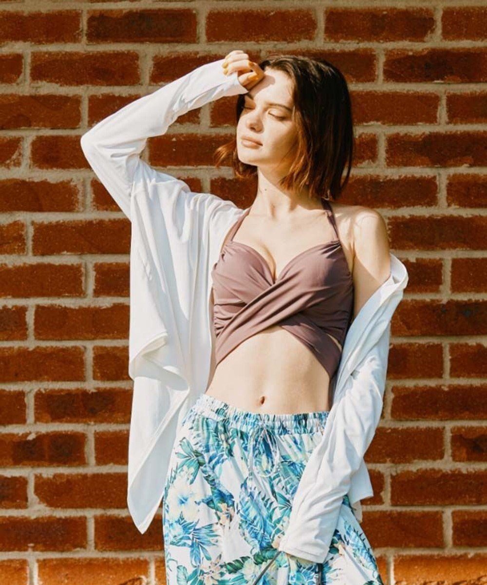 【三愛水着楽園/San-ai Resort】の【UPF50+】ショート丈羽織り M・L【San-ai Resort(サンアイリゾート)】 人気、トレンドファッション・服の通販 founy(ファニー) ファッション Fashion レディースファッション Fashion for Women トップス・カットソー Cut & Sew Tops カーディガン・羽織り Layered Style Cardigans おすすめ Recommended / Our Picks なめらか Smooth, Silky Texture エレガント 上品 Elegant カーディガン Cardigan, Knitwear ショート Short, Short Length ストレッチ Stretch, Stretchy Fabric ヘムライン Hemline, Bottom Cut 吸水 Absorbent, Quick-Dry 夏 Summer S/S・春夏 SS, Spring/Summer, Warm Season A/W・秋冬 Autumn/Winter other-1|ID: prp329100004680241 ipo3291000000033806669