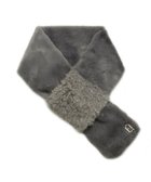 【ムーンバット/MOONBAT】のFURULA バイカラー フェイクファーマフラー 人気、トレンドファッション・服の通販 founy(ファニー) ファッション Fashion レディースファッション Fashion for Women マフラー・スヌード / 冬小物の定番 Scarves & Mufflers イタリア Italy エレガント 上品 Elegant コレクション Collection, Seasonal Line スヌード Snood, Infinity Scarf ダウン Down, Puffer パターン Pattern, Design Print フェイクファー Faux Fur, Imitation Fur 防寒 Cold Protection, Winter-Ready マフラー Scarf, Muffler リアル Real, Realistic A/W・秋冬 Autumn/Winter thumbnail ダークグレー|ID: prp329100004680245 ipo3291000000033806687