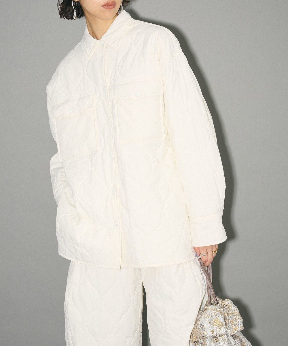 【グリーンパークス/Green Parks】のキルティングシャツブルゾン 人気、トレンドファッション・服の通販 founy(ファニー) 　ファッション　Fashion　レディースファッション　Fashion for Women　アウター　Coat / Outerwear Collection　レディースジャケット・軽アウター　Jackets　ブルゾンジャケット・スポーティアウター　Blouson Jackets　クラシック　Classic, Timeless Style　ジャケット　Jacket, Outerwear　スウェット / スエット　Sweatshirt, Sweatwear　スリット　Slit, Slit Detail　フラップ　Flap, Flap Pocket　ブルゾン　Blouson, Bomber Jacket　ポケット　Pocket, Pocket Detail　ワイド　Wide, Wide Fit　A/W・秋冬　Autumn/Winter　 other-1|ID: prp329100004680257 ipo3291000000033806717