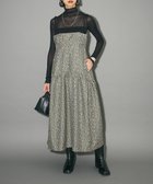 【グリーンパークス/Green Parks】のジャガードキャミワンピース 人気、トレンドファッション・服の通販 founy(ファニー) ファッション Fashion レディースファッション Fashion for Women ワンピース Dresses キャミソールワンピース Camisole Dresses おすすめ Recommended / Our Picks キャミソール Camisole, Spaghetti Strap Top コルセット Corset, Bustier ジャカード／ジャガード Jacquard, Woven Pattern フェミニン Feminine, Girly フレア Flare, Flared ポケット Pocket, Pocket Detail A/W・秋冬 Autumn/Winter thumbnail Flower Black|ID: prp329100004680262 ipo3291000000033806738