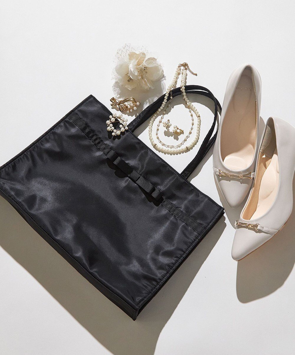 【エニィ スィス/any SiS】のリボンサブトート バッグ インテリア・キッズ・メンズ・レディースファッション・服の通販 founy(ファニー) 　ファッション　Fashion　レディースファッション　Fashion for Women　バッグ　Bags　シンプル　Simple, Minimal　セレモニー　Ceremony　ブラック|ID: prp329100004680269 ipo3291000000034282491