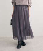 【グリーンパークス/Green Parks】のラメチュールプリーツスカート Charcoal Gray|ID: prp329100004680270 ipo3291000000033806763