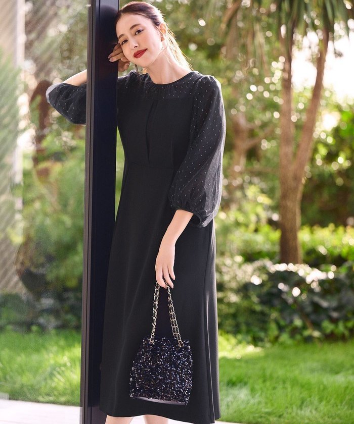 【エニィ スィス/any SiS】の【Lily Calin】シャイニードットコンビ ドレス インテリア・キッズ・メンズ・レディースファッション・服の通販 founy(ファニー) https://founy.com/ ファッション Fashion レディースファッション Fashion for Women ワンピース Dresses フォーマル・パーティードレス・結婚式用ドレス Elegant & Casual Dresses ギャザー Gathered, Ruffled コンビ Combo, Combination Style シアー Sheer, See-Through シフォン Chiffon, Lightweight Fabric チュール Tulip, Tulip Motif トレンド Trend, Trending Now ドレス Dress, One-Piece バランス Balance, Style Balance ヨーク Yoke, Yoke Design A/W・秋冬 Autumn/Winter エレガント 上品 Elegant 年末年始 Year-end and New Year Holidays 新作・新入荷 New Arrivals / New In 結婚式 Wedding |ID: prp329100004680294 ipo3291000000034282273