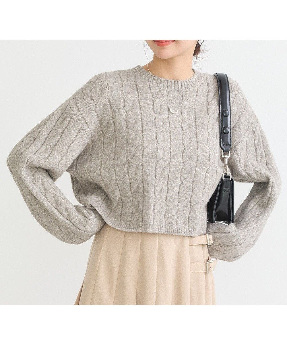 【アースミュージックアンドエコロジー/earth music&ecology】のケーブルニットプルオーバー 人気、トレンドファッション・服の通販 founy(ファニー) ファッション Fashion レディースファッション Fashion for Women トップス・カットソー Cut & Sew Tops ニット Knit Tops & Sweaters カジュアルプルオーバー・ニットトップス Pullovers & Knit Tops / Casual Pullovers おすすめ Recommended / Our Picks クロップド Cropped, Short Length コンパクト Compact, Small Size セーター Sweater, Knitwear トレンド Trend, Trending Now フォルム Silhouette, Form ポケット Pocket, Pocket Detail A/W・秋冬 Autumn/Winter other-1|ID: prp329100004680295 ipo3291000000034270192
