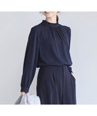 【エニィ スィス/any SiS】の【洗える】フリルネックスタンド ブラウス ネイビー|ID: prp329100004680300 ipo3291000000034605813