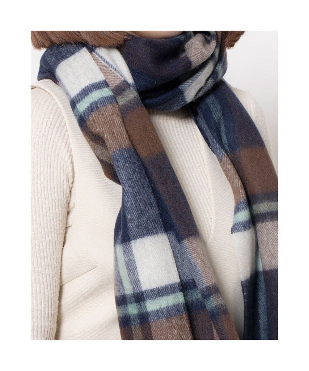 【アンビリオン/UNBILLION】のカシュネ cache nez / ウールチェックストール インテリア・キッズ・メンズ・レディースファッション・服の通販 founy(ファニー) 　ファッション　Fashion　レディースファッション　Fashion for Women　アクセサリー　Fashion Accessories　ギフト プレゼント　Gift / Present　クリスマス X'mas　Christmas / X'mas　ショール　Shawl, Wrap　スカーフ　Scarf, Neckwear　ストール　Stole, Wrap　スヌード　Snood, Infinity Scarf　ハンド　Hand, Handmade　マフラー　Scarf, Muffler　モチーフ　Motif, Design Theme　再入荷　Restock / Back in Stock　夏　Summer　帽子　Hat, Headwear　S/S・春夏　SS, Spring/Summer, Warm Season　A/W・秋冬　Autumn/Winter　防寒　Cold Protection, Winter-Ready　ネイビーミックス|ID: prp329100004680319 ipo3291000000033806928