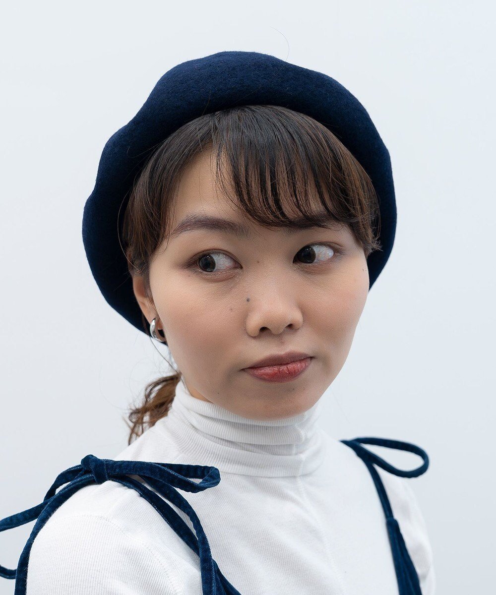 【アトレナ/ATRENA】のメリノウールバスクベレー インテリア・キッズ・メンズ・レディースファッション・服の通販 founy(ファニー) ファッション Fashion レディースファッション Fashion for Women キャップ&ハット Hats & Caps クラウン Crown, Royal Motif ベーシック Basic, Essential 帽子 Hat, Headwear A/W・秋冬 Autumn/Winter ネイビー|ID: prp329100004680342 ipo3291000000034609234