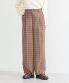 【アースミュージックアンドエコロジー/earth music&ecology】のダブルウエストデザインパンツ Check Brown|ID: prp329100004680355 ipo3291000000033807059