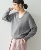 【アメリカンホリック/AMERICAN HOLIC】のラメ入りVネック片畦ニットプルオーバー Gray Mixture|ID: prp329100004680361 ipo3291000000033807086