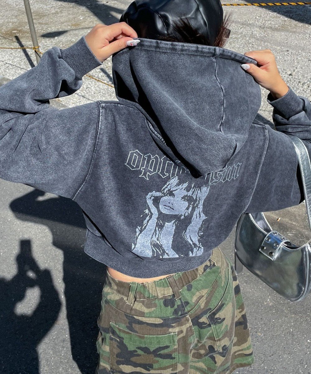 【ウィゴー/WEGO】のグラフィックアシッドウォッシュショートプルパーカー 人気、トレンドファッション・服の通販 founy(ファニー) ファッション Fashion レディースファッション Fashion for Women トップス・カットソー Cut & Sew Tops レディースパーカー・カジュアルフーディー Casual Hoodies & Sweatshirts スウェット・クルーネックトップス Sweatshirts & Crewnecks / Relaxed Fit Sweat Tops カーゴパンツ Cargo Pants, Utility Pants グラフィック Graphic, Graphic Design ショート Short, Short Length スウェット / スエット Sweatshirt, Sweatwear スマホ Smartphone, Mobile Device パーカー Hoodie, Parka ロング Long, Long-Length 春 Spring 秋 Autumn A/W・秋冬 Autumn/Winter 長袖 Long Sleeve, Full Sleeve other-1|ID: prp329100004680372 ipo3291000000034230859