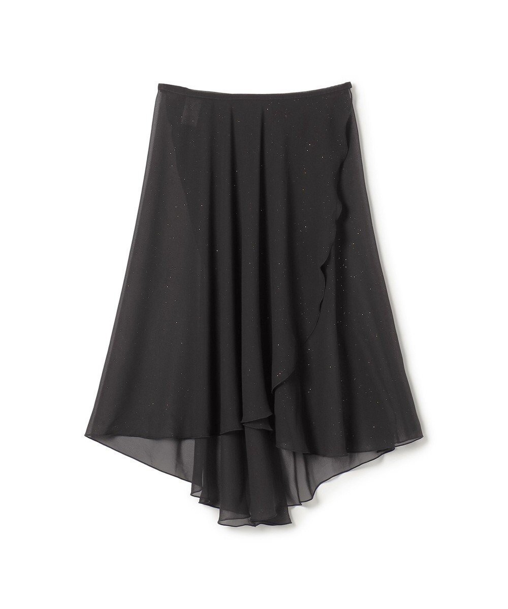 【チャコット/Chacott】の◎【Nela ライン】巻きスカート インテリア・キッズ・メンズ・レディースファッション・服の通販 founy(ファニー) 　ファッション　Fashion　レディースファッション　Fashion for Women　スカート　Skirts　シフォン　Chiffon, Lightweight Fabric　フレア　Flare, Flared　プリント　Print, Printed Pattern　エレガント 上品　Elegant　ブラック|ID: prp329100004680394 ipo3291000000033807212