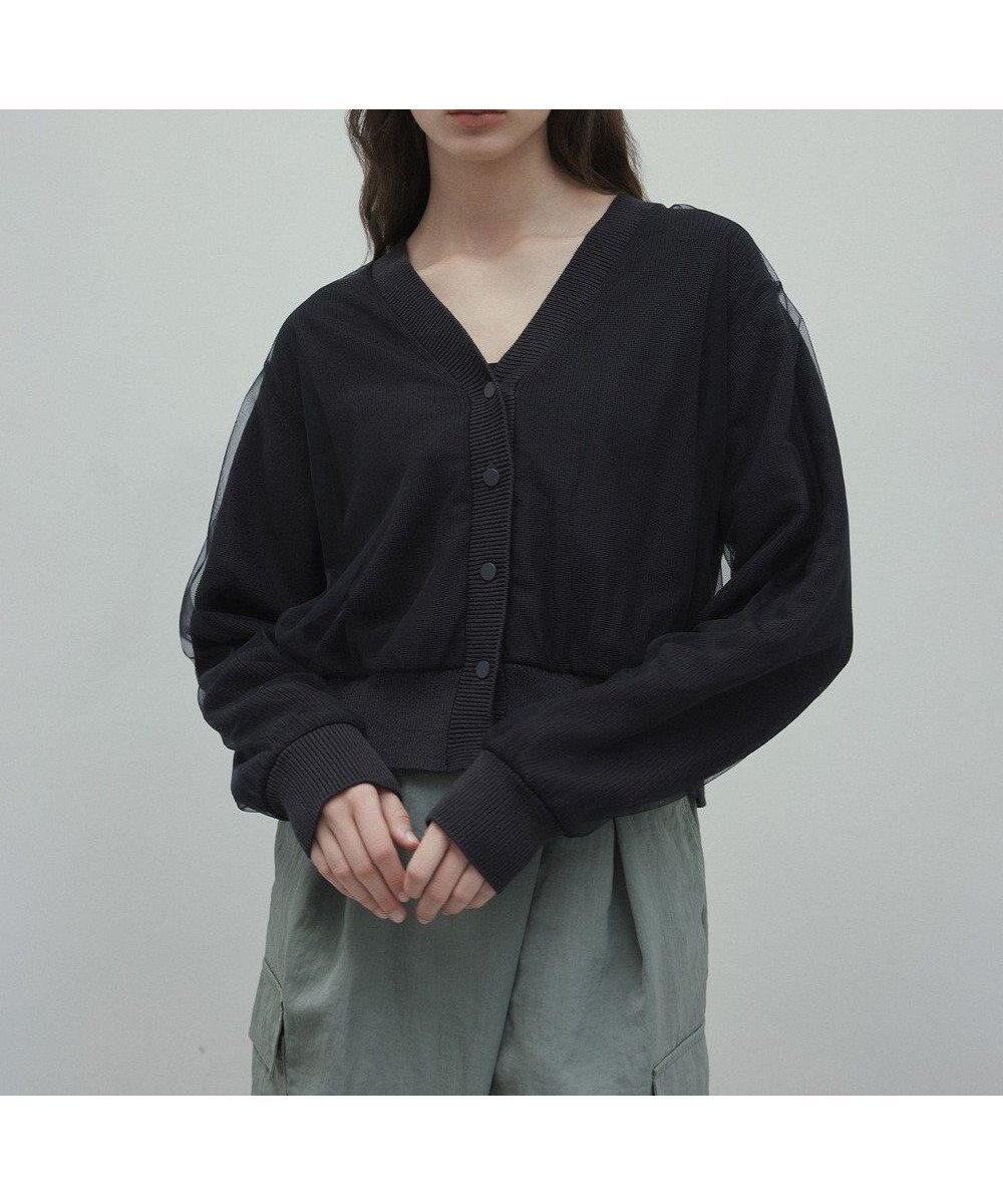 【ベイジ,/BEIGE,】の【洗える・GISELe 4月号掲載】MYRTLE / チュールレイヤードカーディガン インテリア・キッズ・メンズ・レディースファッション・服の通販 founy(ファニー) 　雑誌掲載アイテム　Magazine Picks & Fashion Features　ファッション雑誌　Fashion Magazines　ジゼル　GISELe　ファッション　Fashion　レディースファッション　Fashion for Women　トップス・カットソー　Cut & Sew Tops　カーディガン・羽織り　Layered Style Cardigans　4月号　April Issue　カーディガン　Cardigan, Knitwear　チュール　Tulip, Tulip Motif　ボトム　Bottoms, Lower Wear　ワイド　Wide, Wide Fit　吸水　Absorbent, Quick-Dry　夏　Summer　春　Spring　S/S・春夏　SS, Spring/Summer, Warm Season　洗える　Machine Washable　秋　Autumn　A/W・秋冬　Autumn/Winter　雑誌　Magazine, Fashion Magazine　Slate|ID: prp329100004680419 ipo3291000000033807309