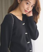 【フェルゥ/Feroux】の【洗える】リボン釦 カーディガンデザインニット 人気、トレンドファッション・服の通販 founy(ファニー) ファッション Fashion レディースファッション Fashion for Women トップス・カットソー Cut & Sew Tops ニット Knit Tops & Sweaters カーディガン・羽織り Layered Style Cardigans カーディガン Cardigan, Knitwear ストーン Stone, Gem-Like パール Pearl, Pearl Accent リボン Ribbon, Bow ロング Long, Long-Length 洗える Machine Washable A/W・秋冬 Autumn/Winter thumbnail ブラック系|ID: prp329100004680420 ipo3291000000033807312