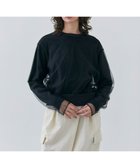 【ベイジ,/BEIGE,】の【洗える】MYRTLE / チュールレイヤードクルーネックトップス Slate|ID: prp329100004680426 ipo3291000000033807332