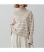 【23区/NIJYUSANKU】の【Oggi2月号掲載/洗える】ウールカシミヤ ボーダー ニット ベージュ×オフ|ID: prp329100004680432 ipo3291000000033807357