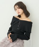 【アースミュージックアンドエコロジー/earth music&ecology】の2Wayオフショルニットプルオーバー 人気、トレンドファッション・服の通販 founy(ファニー) ファッション Fashion レディースファッション Fashion for Women トップス・カットソー Cut & Sew Tops ニット Knit Tops & Sweaters カジュアルプルオーバー・ニットトップス Pullovers & Knit Tops / Casual Pullovers スリーブ Sleeve, Long Sleeve / Short Sleeve セーター Sweater, Knitwear パール Pearl, Pearl Accent ポケット Pocket, Pocket Detail A/W・秋冬 Autumn/Winter thumbnail Black|ID: prp329100004680437 ipo3291000000033807383