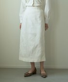 【イェッカ ヴェッカ/YECCA VECCA】のふくれジャガードスリットナロースカート Ivory|ID: prp329100004680449 ipo3291000000033807426