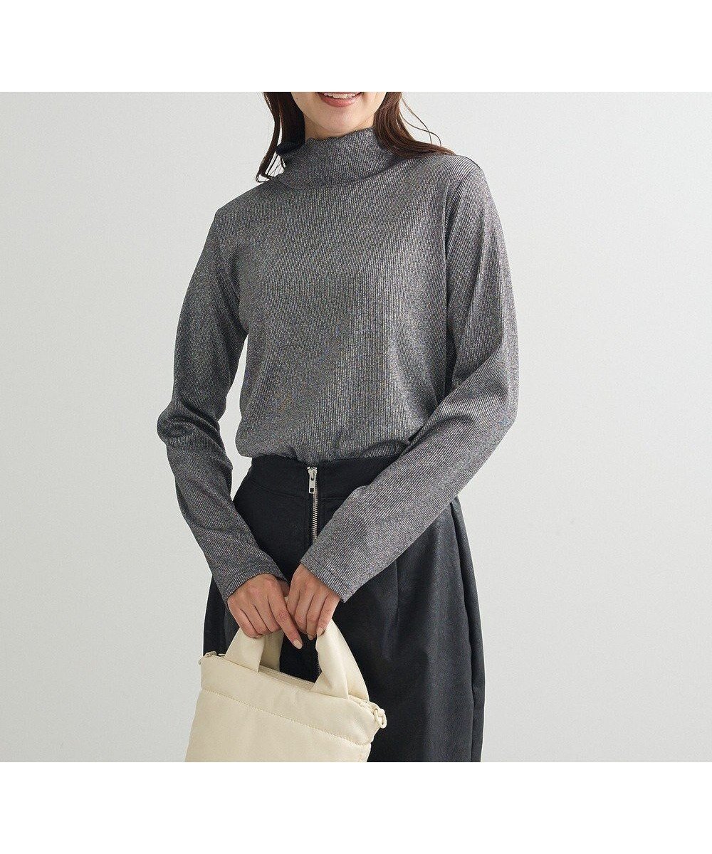 【グリーンパークス/Green Parks】のラメリブタートルプルオーバー インテリア・キッズ・メンズ・レディースファッション・服の通販 founy(ファニー) 　ファッション　Fashion　レディースファッション　Fashion for Women　トップス・カットソー　Cut & Sew Tops　キャミソール&ノースリーブ　Camisoles & Sleeveless Tops　カジュアルプルオーバー・ニットトップス　Pullovers & Knit Tops / Casual Pullovers　おすすめ　Recommended / Our Picks　キャミソール　Camisole, Spaghetti Strap Top　タートルネック　Turtleneck, High Neck　フィット　Fit, Slim Fit　ベスト　Vest, Waistcoat　ベーシック　Basic, Essential　ポケット　Pocket, Pocket Detail　A/W・秋冬　Autumn/Winter　Black|ID: prp329100004680452 ipo3291000000033807439