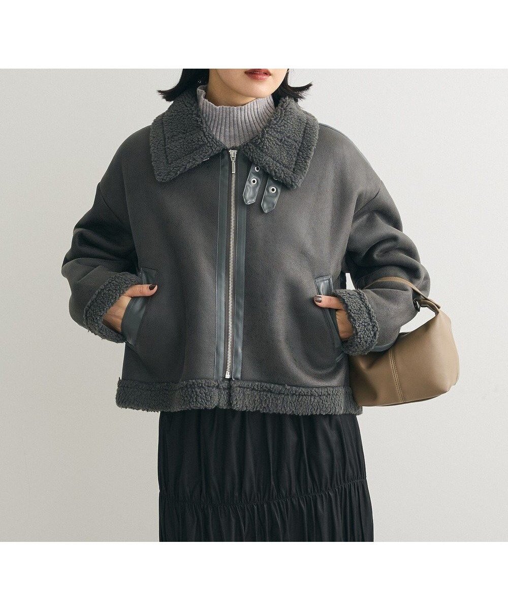 【グリーンパークス/Green Parks】のフェイクムートンブルゾン 人気、トレンドファッション・服の通販 founy(ファニー) 　ファッション　Fashion　レディースファッション　Fashion for Women　アウター　Coat / Outerwear Collection　レディースジャケット・軽アウター　Jackets　ブルゾンジャケット・スポーティアウター　Blouson Jackets　おすすめ　Recommended / Our Picks　ジップ　Zip, Zipper　ジャケット　Jacket, Outerwear　スタンド　Stand Collar, Upright Stand　トレンド　Trend, Trending Now　フェイクレザー　Faux Leather, PU Leather　ブルゾン　Blouson, Bomber Jacket　ポケット　Pocket, Pocket Detail　今季　This Season, Current Season　A/W・秋冬　Autumn/Winter　 other-1|ID: prp329100004680459 ipo3291000000033807470