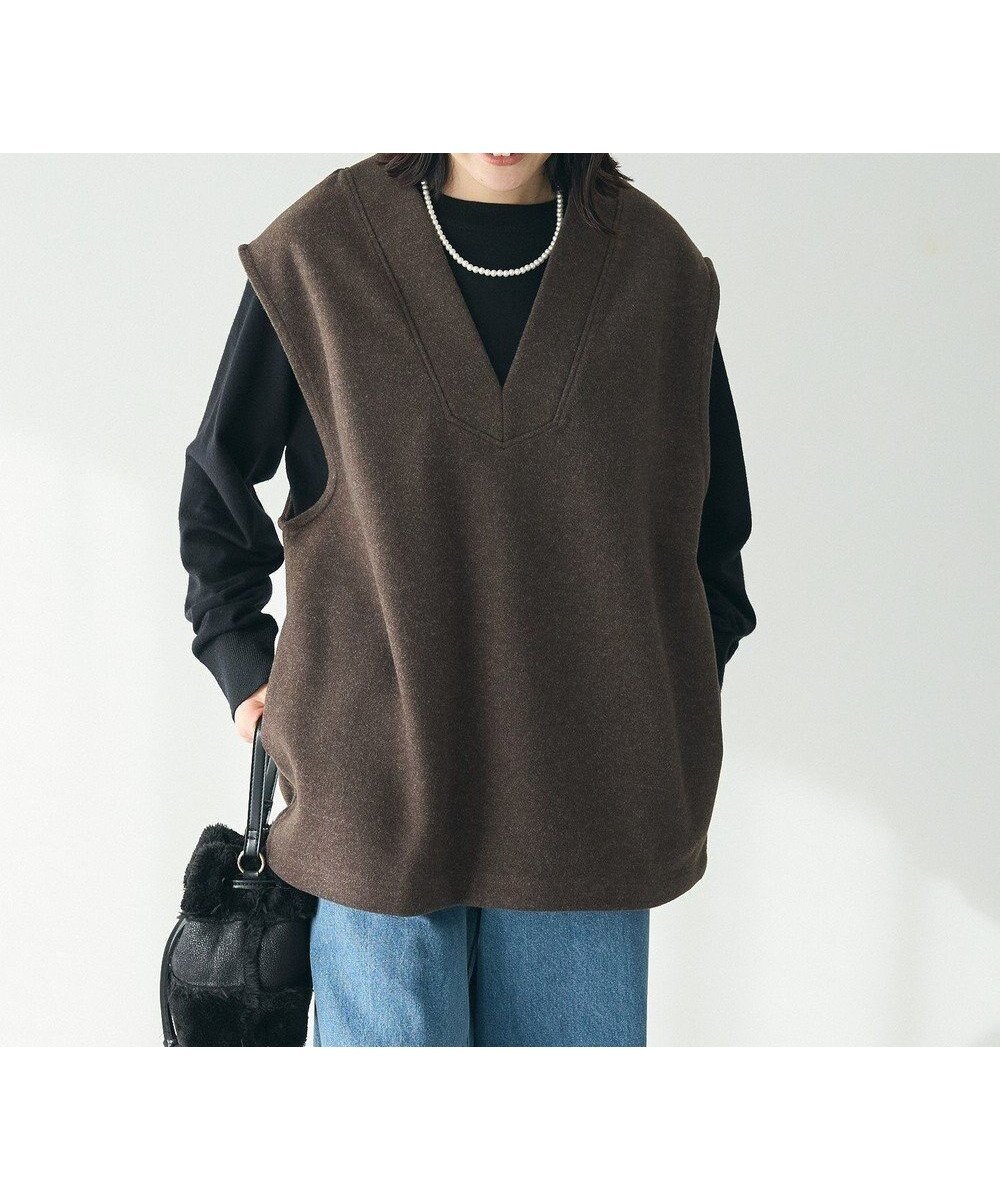 【クラフトスタンダードブティック/CRAFT STANDARD BOUTIQUE】のウール風圧縮ベスト インテリア・キッズ・メンズ・レディースファッション・服の通販 founy(ファニー) 　ファッション　Fashion　レディースファッション　Fashion for Women　アウター　Coat / Outerwear Collection　トップス・カットソー　Cut & Sew Tops　ベスト&ジレ / 重ね着スタイル　Vests & Gilets　2024年　2024　2024-2025秋冬・A/W　Autumn/Winter 2024–25 AW24–25　おすすめ　Recommended / Our Picks　インナー　Innerwear　シンプル　Simple, Minimal　タートル　Turtleneck, Turtle Collar　ベスト　Vest, Waistcoat　ポケット　Pocket, Pocket Detail　エレガント 上品　Elegant　A/W・秋冬　Autumn/Winter　ビジネス 仕事 通勤　Business / Work / Commuting　Brown|ID: prp329100004680469 ipo3291000000033807510