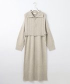 【エニィ スィス/any SiS】の【2WAY】ケーブルベストSETニット ワンピース ベージュ|ID:prp329100004680476