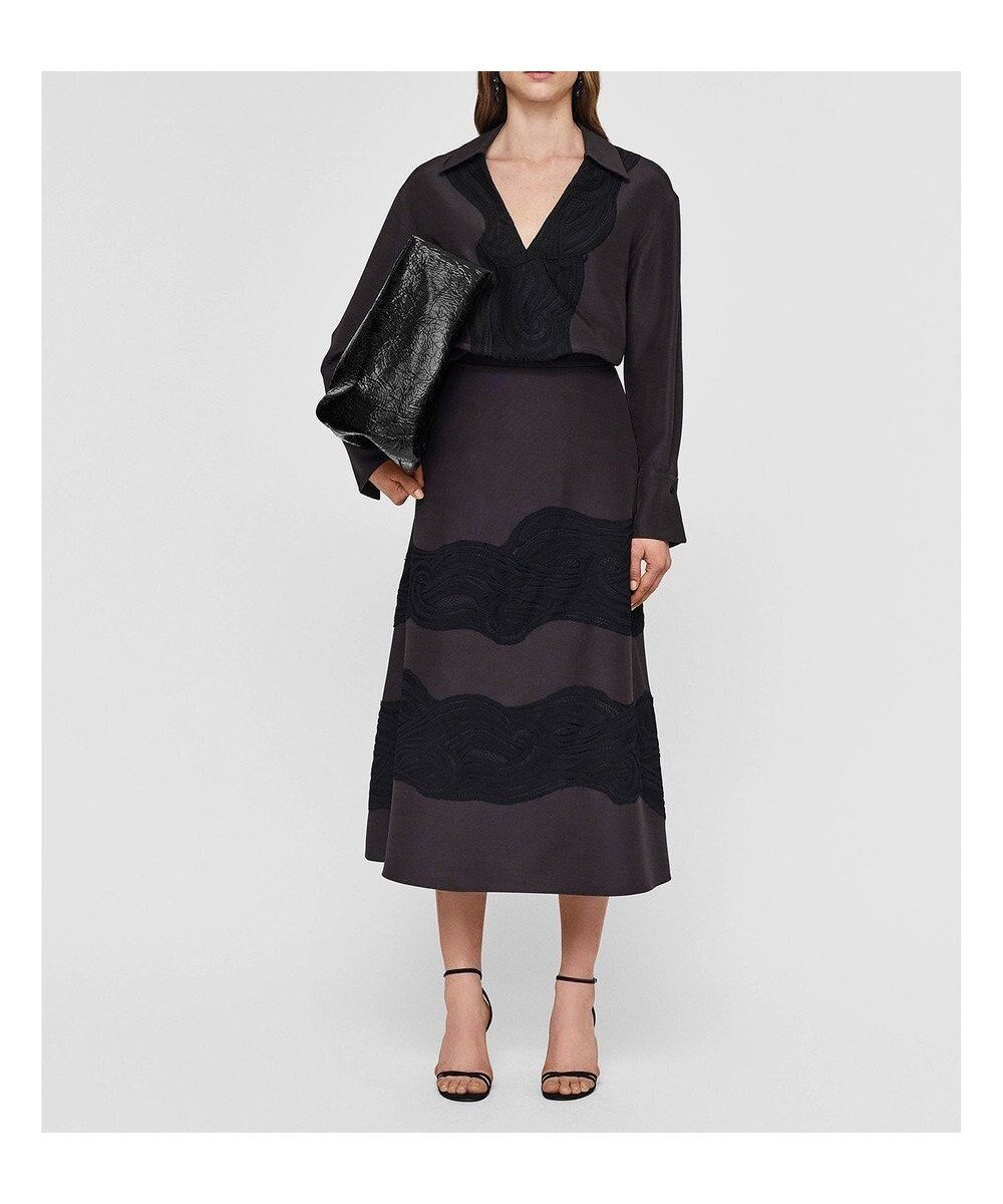 【ジョゼフ/JOSEPH】のイブニングシルク Aラインスカート 人気、トレンドファッション・服の通販 founy(ファニー) 　ファッション　Fashion　レディースファッション　Fashion for Women　スカート　Skirts　Aライン・フレアスカート　A-Line & Flared Skirts　シルク　Silk, 100% Silk　ダブル　Double, Double-Breasted　レース　Lace, Lace Fabric　A/W・秋冬　Autumn/Winter　 other-1|ID: prp329100004680484 ipo3291000000033807562