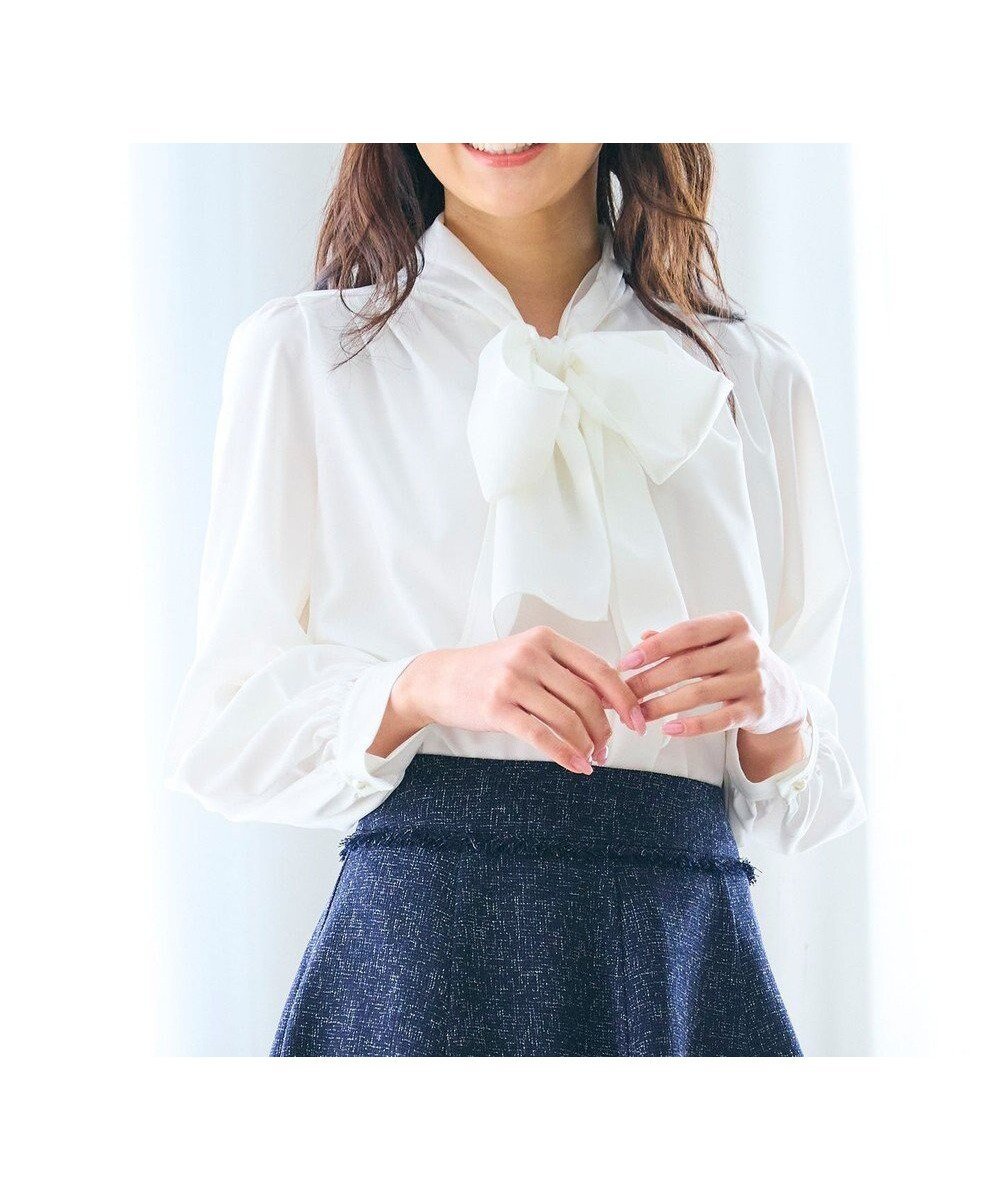 【フェルゥ/Feroux】の【新色追加・洗える】ボリューム リボンタイ ブラウス 人気、トレンドファッション・服の通販 founy(ファニー) ファッション Fashion レディースファッション Fashion for Women トップス・カットソー Cut & Sew Tops シャツ・ブラウス・オフィスカジュアル Elegant Blouses & Button-Ups インナー Innerwear オケージョン Occasion Wear カーディガン Cardigan, Knitwear セレモニー Ceremony リボン Ribbon, Bow エレガント 上品 Elegant 夏 Summer S/S・春夏 SS, Spring/Summer, Warm Season 洗える Machine Washable A/W・秋冬 Autumn/Winter ビジネス 仕事 通勤 Business / Work / Commuting other-1|ID: prp329100004680493 ipo3291000000033807587