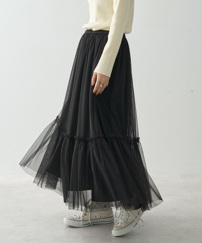 【アメリカンホリック/AMERICAN HOLIC】のティアードチュールスカート インテリア・キッズ・メンズ・レディースファッション・服の通販 founy(ファニー) https://founy.com/ ファッション Fashion レディースファッション Fashion for Women スカート Skirts おすすめ Recommended / Our Picks チュール Tulip, Tulip Motif トレンド Trend, Trending Now A/W・秋冬 Autumn/Winter |ID: prp329100004680494 ipo3291000000033807592