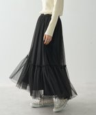 【アメリカンホリック/AMERICAN HOLIC】のティアードチュールスカート Black|ID: prp329100004680494 ipo3291000000033807593