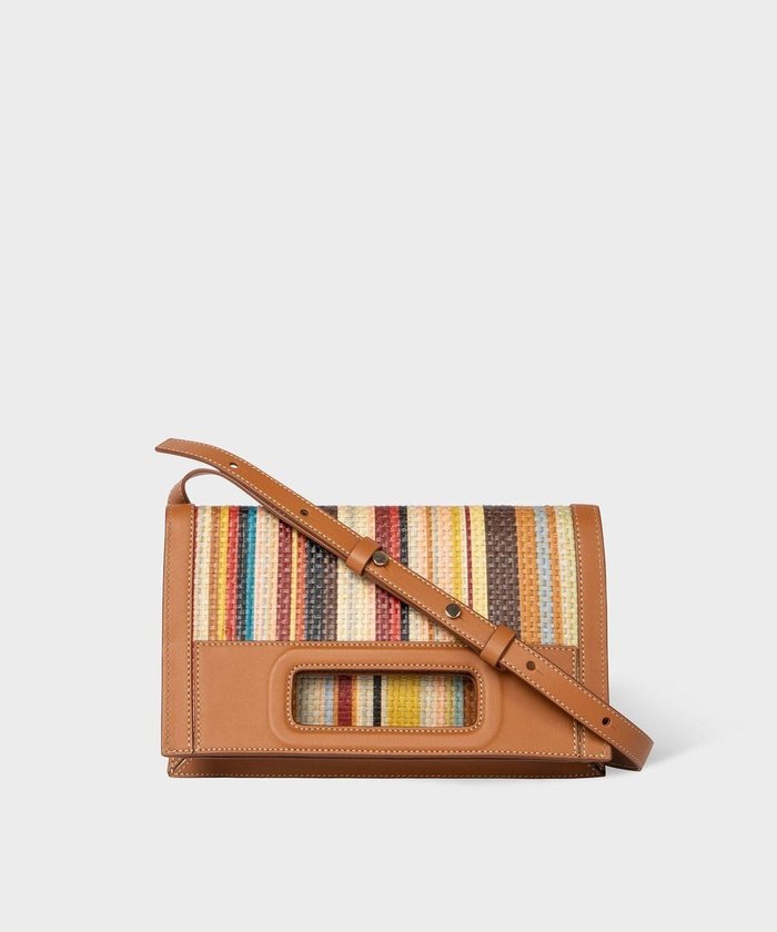 【ポール スミス/Paul Smith】のシグネチャーストライプラフィア ショルダーバッグ インテリア・キッズ・メンズ・レディースファッション・服の通販 founy(ファニー) https://founy.com/ ファッション Fashion レディースファッション Fashion for Women バッグ Bags ラフィア Raffia, Natural Straw |ID: prp329100004680514 ipo3291000000033807660
