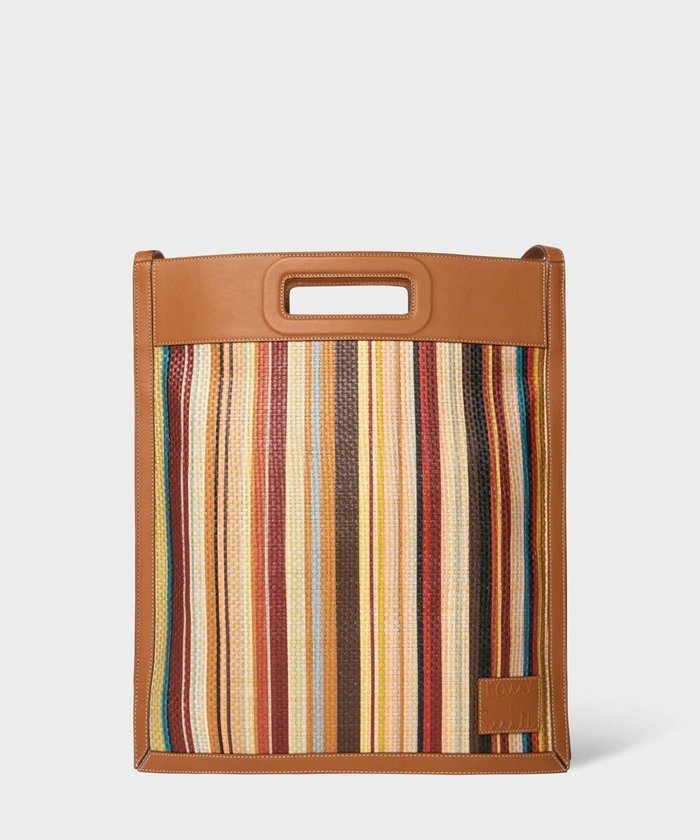 【ポール スミス/Paul Smith】のシグネチャーストライプラフィア ハンドバッグ インテリア・キッズ・メンズ・レディースファッション・服の通販 founy(ファニー) https://founy.com/ ファッション Fashion レディースファッション Fashion for Women バッグ Bags ラフィア Raffia, Natural Straw |ID: prp329100004680515 ipo3291000000033807662