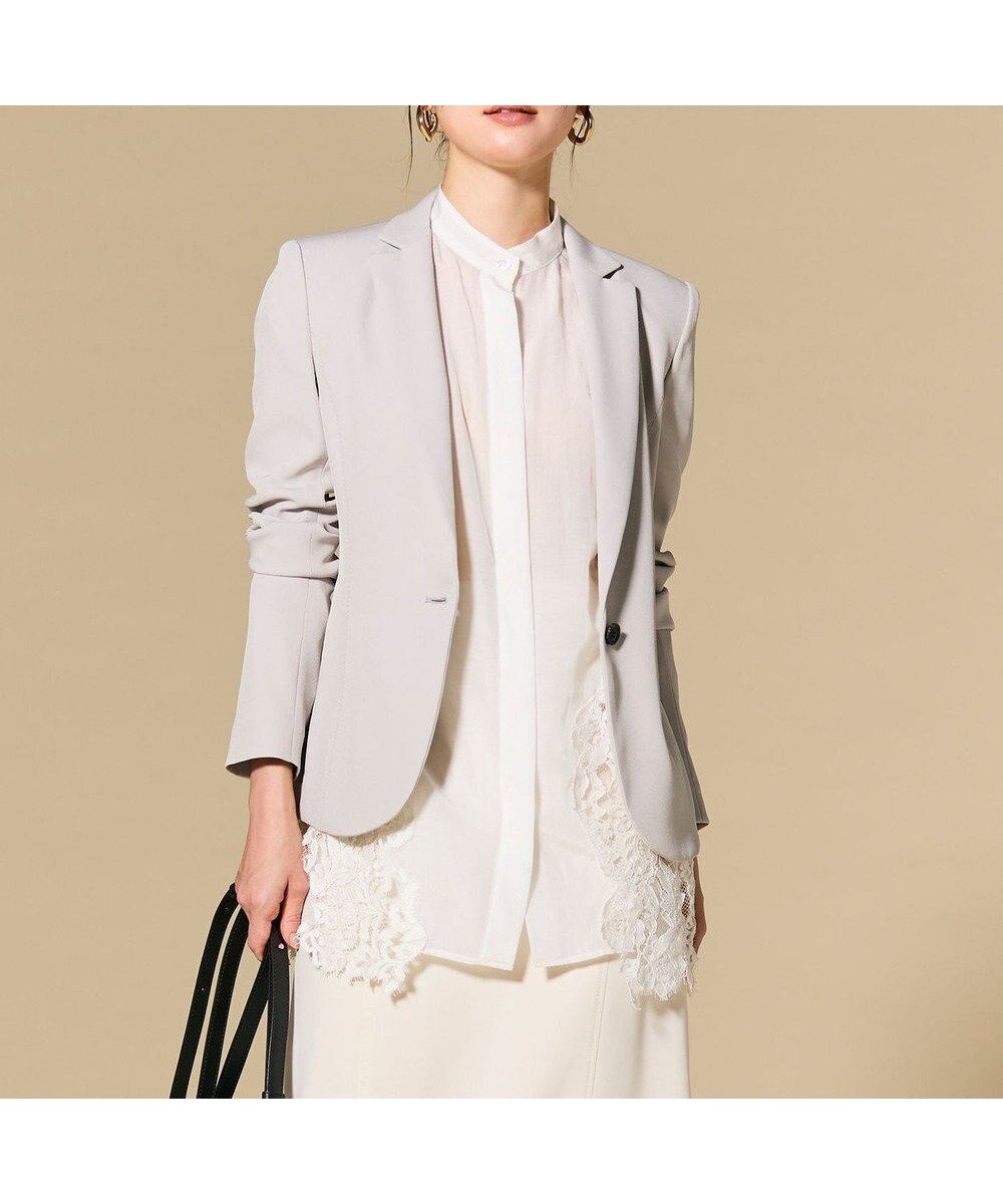 【ベイジ,/BEIGE,】の【セットアップ対応】LUIZA / テーラードジャケット インテリア・キッズ・メンズ・レディースファッション・服の通販 founy(ファニー) ファッション Fashion レディースファッション Fashion for Women アウター Coat / Outerwear Collection レディースジャケット・軽アウター Jackets テーラードジャケット / 通勤・きれいめスタイル Tailored Jackets & Blazers エレガント 上品 Elegant ジャケット Jacket, Outerwear ストレッチ Stretch, Stretchy Fabric セットアップ Set-Up, Coordinated Outfit セレモニー Ceremony ビジネス 仕事 通勤 Business / Work / Commuting 夏 Summer 定番 Standard, Basic Item S/S・春夏 SS, Spring/Summer, Warm Season 洗える Machine Washable A/W・秋冬 Autumn/Winter L.Grey|ID: prp329100004680527 ipo3291000000034538228