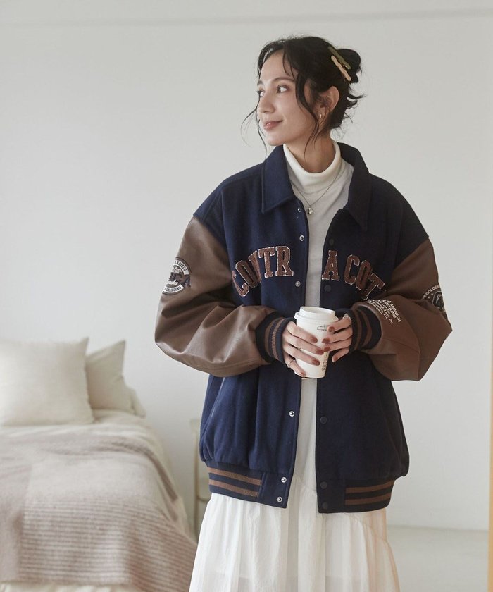 【ウィゴー/WEGO】の【ユニセックス着用ITEM/SMLサイズ展開】メルトンワッペンスタジャン インテリア・キッズ・メンズ・レディースファッション・服の通販 founy(ファニー) https://founy.com/ ファッション Fashion レディースファッション Fashion for Women アウター Coat / Outerwear Collection レディースジャケット・軽アウター Jackets 秋 Autumn キルト Quilt, Quilted Fabric クラシカル Classical, Vintage-Inspired ジャケット Jacket, Outerwear スマホ Smartphone, Mobile Device デニム Denim, Jeans Material トレンド Trend, Trending Now フレア Flare, Flared 防寒 Cold Protection, Winter-Ready メルトン Melton, Heavy Wool 冬 Winter / This Winter A/W・秋冬 Autumn/Winter おすすめ Recommended / Our Picks |ID: prp329100004680532 ipo3291000000033807712