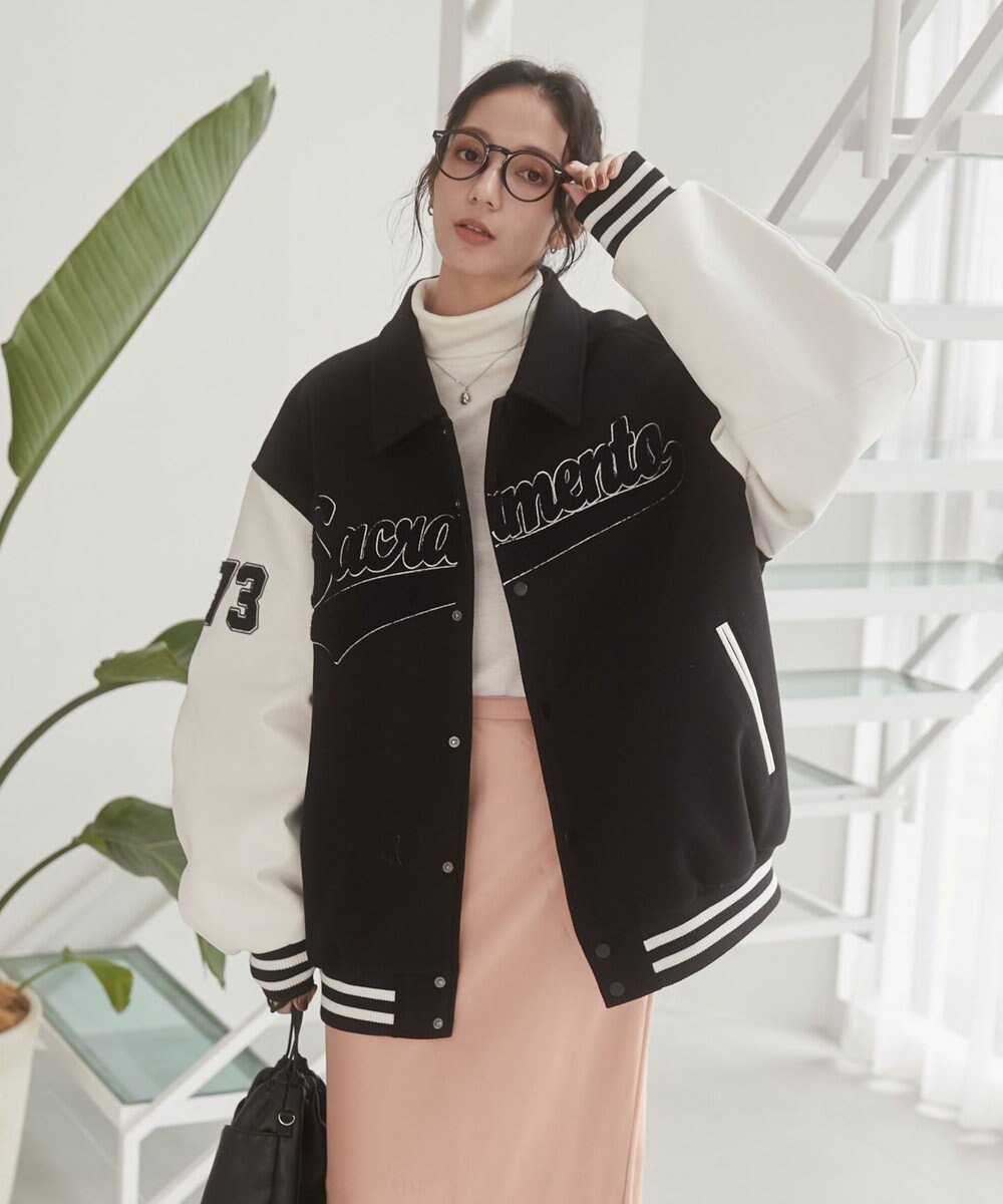 【ウィゴー/WEGO】の【ユニセックス着用ITEM/SMLサイズ展開】メルトンワッペンスタジャン インテリア・キッズ・メンズ・レディースファッション・服の通販 founy(ファニー) 　ファッション　Fashion　レディースファッション　Fashion for Women　アウター　Coat / Outerwear Collection　レディースジャケット・軽アウター　Jackets　秋　Autumn　キルト　Quilt, Quilted Fabric　クラシカル　Classical, Vintage-Inspired　ジャケット　Jacket, Outerwear　スマホ　Smartphone, Mobile Device　デニム　Denim, Jeans Material　トレンド　Trend, Trending Now　フレア　Flare, Flared　防寒　Cold Protection, Winter-Ready　メルトン　Melton, Heavy Wool　冬　Winter / This Winter　A/W・秋冬　Autumn/Winter　おすすめ　Recommended / Our Picks　ブラック|ID: prp329100004680532 ipo3291000000033807718