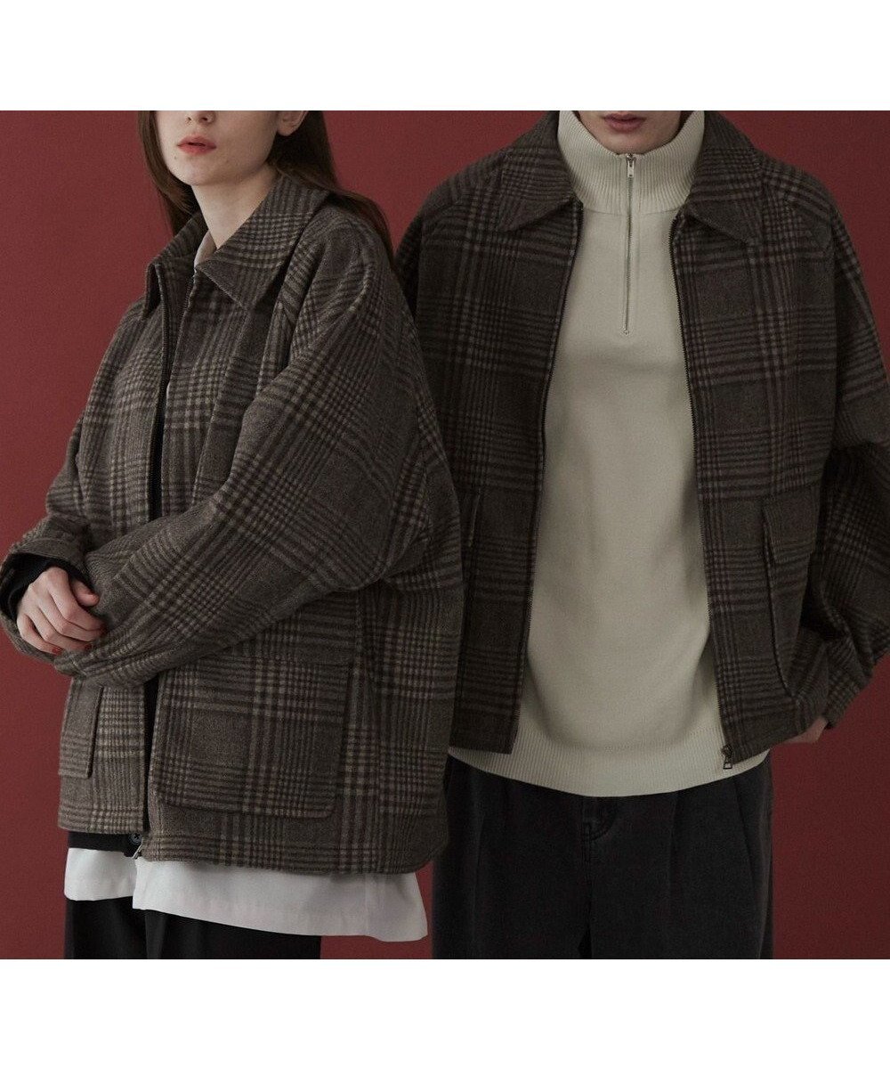 【ウィゴー/WEGO】の【ユニセックス着用ITEM】メルトンショートZIPブルゾン インテリア・キッズ・メンズ・レディースファッション・服の通販 founy(ファニー) 　ファッション　Fashion　レディースファッション　Fashion for Women　アウター　Coat / Outerwear Collection　レディースジャケット・軽アウター　Jackets　ブルゾンジャケット・スポーティアウター　Blouson Jackets　秋　Autumn　ショート　Short, Short Length　ジャケット　Jacket, Outerwear　スマホ　Smartphone, Mobile Device　チェック　Check, Plaid, Tartan　デニム　Denim, Jeans Material　フレア　Flare, Flared　ブルゾン　Blouson, Bomber Jacket　ベーシック　Basic, Essential　メルトン　Melton, Heavy Wool　冬　Winter / This Winter　A/W・秋冬　Autumn/Winter　おすすめ　Recommended / Our Picks　クリスマス X'mas　Christmas / X'mas　柄2|ID: prp329100004680540 ipo3291000000033807759