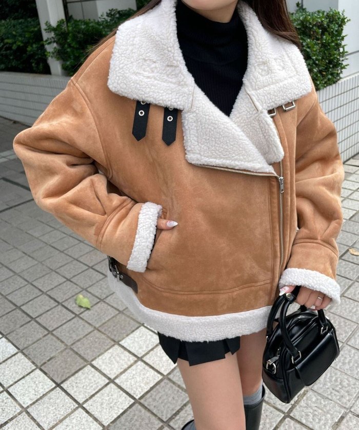 【ウィゴー/WEGO】のボアフライトジャケット インテリア・キッズ・メンズ・レディースファッション・服の通販 founy(ファニー) https://founy.com/ ファッション Fashion レディースファッション Fashion for Women アウター Coat / Outerwear Collection レディースジャケット・軽アウター Jackets ライダースジャケット / レザースタイル Riders Jackets & Biker Style おすすめ Recommended / Our Picks ジャケット Jacket, Outerwear スキニー Skinny, Slim Fit スマホ Smartphone, Mobile Device トレンド Trend, Trending Now フレア Flare, Flared ライダースジャケット Riders, Biker Jacket ワイド Wide, Wide Fit 冬 Winter / This Winter A/W・秋冬 Autumn/Winter |ID: prp329100004680547 ipo3291000000033807777
