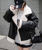 【ウィゴー/WEGO】のボアフライトジャケット ブラック|ID: prp329100004680547 ipo3291000000033807779