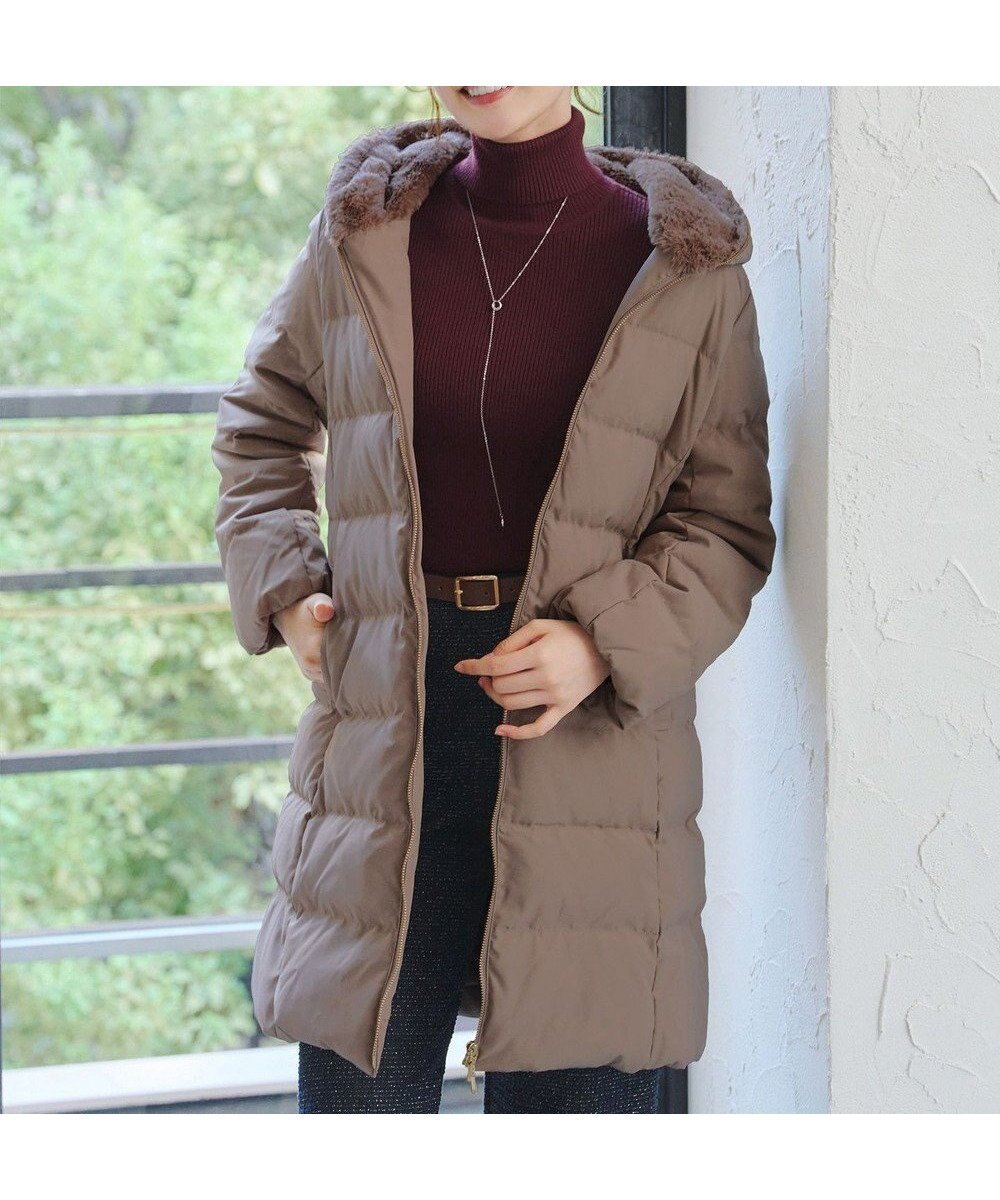 【ティアクラッセ/Tiaclasse】のフード裏エコファーダウンコート インテリア・キッズ・メンズ・レディースファッション・服の通販 founy(ファニー) 　ファッション　Fashion　レディースファッション　Fashion for Women　アウター　Coat / Outerwear Collection　コート・ロングコート・ピーコート　Long Coats, Peacoats & More　レディースジャケット・軽アウター　Jackets　ダウンジャケット・軽量ダウン　Warm & Lightweight Down Jackets　アクセサリー　Fashion Accessories　春　Spring　秋　Autumn　シューズ　Shoes, Footwear　ジャケット　Jacket, Outerwear　ダウン　Down, Puffer　フェザー　Feather, Feather Detail　ポケット　Pocket, Pocket Detail　防寒　Cold Protection, Winter-Ready　楽ちん　Easy Fit, Comfortable　冬　Winter / This Winter　A/W・秋冬　Autumn/Winter　再入荷　Restock / Back in Stock　エレガント 上品　Elegant　新作・新入荷　New Arrivals / New In　モカ|ID: prp329100004680551 ipo3291000000035604271