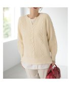 【エニィ スィス/any SiS】の【洗える】キーネックケーブル ニット 人気、トレンドファッション・服の通販 founy(ファニー) ファッション Fashion レディースファッション Fashion for Women トップス・カットソー Cut & Sew Tops ニット Knit Tops & Sweaters カットソー Cut and Sewn Top セーター Sweater, Knitwear パターン Pattern, Design Print ボトム Bottoms, Lower Wear 冬 Winter / This Winter 新作・新入荷 New Arrivals / New In 洗える Machine Washable A/W・秋冬 Autumn/Winter thumbnail アイボリー|ID: prp329100004680552 ipo3291000000033807812