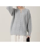 【エニィ スィス/any SiS】の【洗える】キーネックケーブル ニット 人気、トレンドファッション・服の通販 founy(ファニー) ファッション Fashion レディースファッション Fashion for Women トップス・カットソー Cut & Sew Tops ニット Knit Tops & Sweaters カットソー Cut and Sewn Top セーター Sweater, Knitwear パターン Pattern, Design Print ボトム Bottoms, Lower Wear 冬 Winter / This Winter 新作・新入荷 New Arrivals / New In 洗える Machine Washable A/W・秋冬 Autumn/Winter thumbnail ライトグレー|ID: prp329100004680552 ipo3291000000033807813