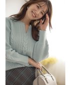【エニィ スィス/any SiS】の【洗える】キーネックケーブル ニット 人気、トレンドファッション・服の通販 founy(ファニー) ファッション Fashion レディースファッション Fashion for Women トップス・カットソー Cut & Sew Tops ニット Knit Tops & Sweaters カットソー Cut and Sewn Top セーター Sweater, Knitwear パターン Pattern, Design Print ボトム Bottoms, Lower Wear 冬 Winter / This Winter 新作・新入荷 New Arrivals / New In 洗える Machine Washable A/W・秋冬 Autumn/Winter thumbnail ミント|ID: prp329100004680552 ipo3291000000033807814