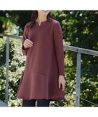 【ティアクラッセ/Tiaclasse】の【洗える】裏起毛フレアワンピチュニック ボルドー|ID: prp329100004680554 ipo3291000000035547164