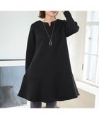 【ティアクラッセ/Tiaclasse】の【洗える】裏起毛フレアワンピチュニック ブラック|ID: prp329100004680554 ipo3291000000035547165