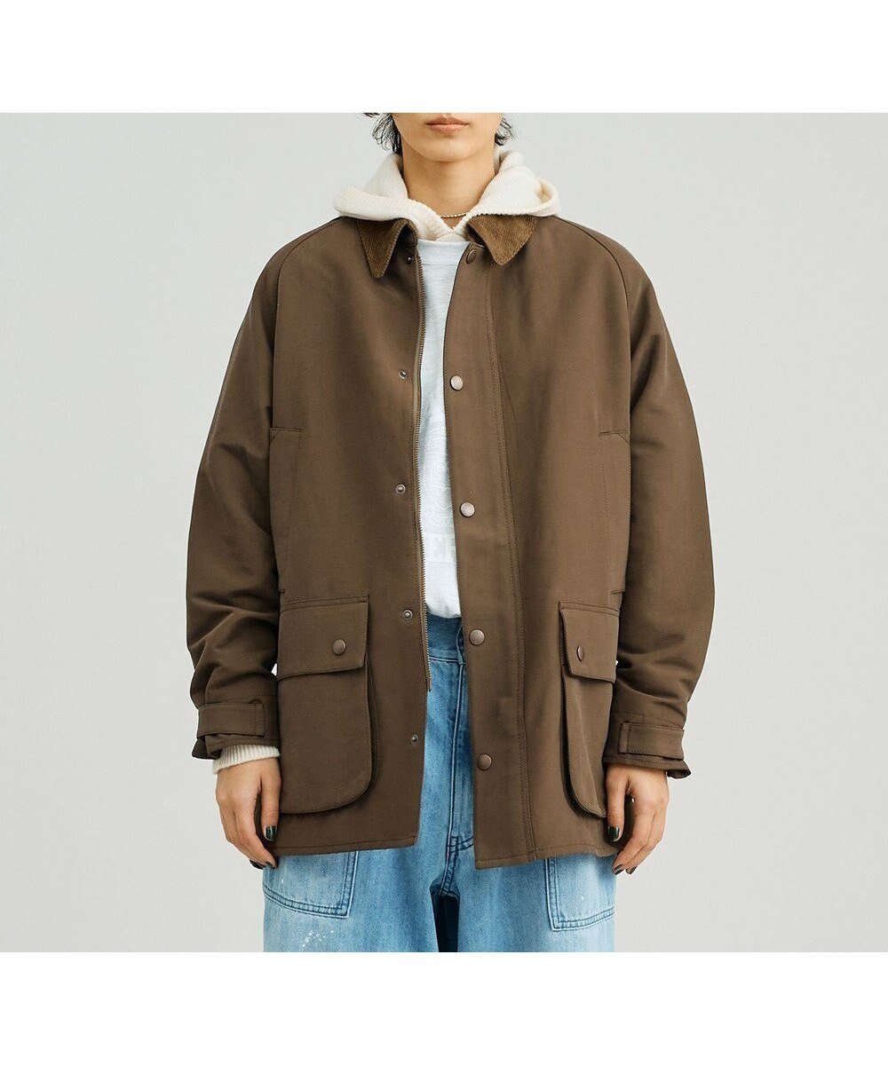 【ジェイプレスヨークストリート/J.PRESS YORK STREET】の【UNISEX】ポリエステルサージ ハンティングジャケット インテリア・キッズ・メンズ・レディースファッション・服の通販 founy(ファニー) 　ファッション　Fashion　レディースファッション　Fashion for Women　アウター　Coat / Outerwear Collection　レディースジャケット・軽アウター　Jackets　アウトドア　Outdoor Clothing　インナー　Innerwear　ヴィンテージ　Vintage Style　クラシカル　Classical, Vintage-Inspired　コーデュロイ　Corduroy, Cord Fabric　ジャケット　Jacket, Outerwear　ジーンズ　Jeans, Denim Pants　ピーチ　Peach, Soft Touch　ポケット　Pocket, Pocket Detail　ユニセックス　Unisex, Genderless　リラックス　Relax, Relaxed Fit　A/W・秋冬　Autumn/Winter　エレガント 上品　Elegant　カーキ系|ID: prp329100004680555 ipo3291000000033807827