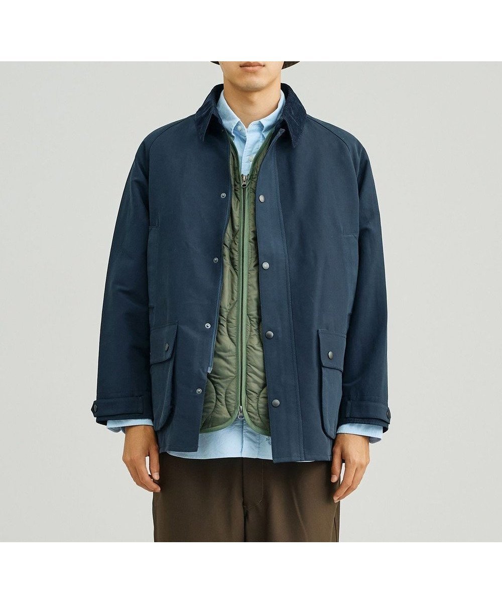 【ジェイプレスヨークストリート/J.PRESS YORK STREET】の【UNISEX】ポリエステルサージ ハンティングジャケット インテリア・キッズ・メンズ・レディースファッション・服の通販 founy(ファニー) 　ファッション　Fashion　レディースファッション　Fashion for Women　アウター　Coat / Outerwear Collection　レディースジャケット・軽アウター　Jackets　アウトドア　Outdoor Clothing　インナー　Innerwear　ヴィンテージ　Vintage Style　クラシカル　Classical, Vintage-Inspired　コーデュロイ　Corduroy, Cord Fabric　ジャケット　Jacket, Outerwear　ジーンズ　Jeans, Denim Pants　ピーチ　Peach, Soft Touch　ポケット　Pocket, Pocket Detail　ユニセックス　Unisex, Genderless　リラックス　Relax, Relaxed Fit　A/W・秋冬　Autumn/Winter　エレガント 上品　Elegant　ネイビー系|ID: prp329100004680555 ipo3291000000033807828