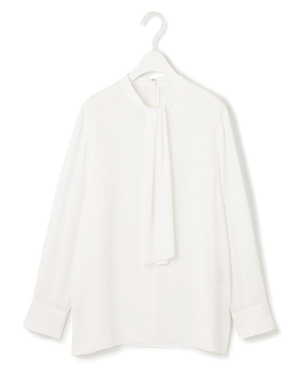 【アイシービー/iCB】の【UVケア・速乾・洗える】BackSatinAmunzen スカーフタイブラウス インテリア・キッズ・メンズ・レディースファッション・服の通販 founy(ファニー) 　ファッション　Fashion　レディースファッション　Fashion for Women　トップス・カットソー　Cut & Sew Tops　シャツ・ブラウス・オフィスカジュアル　Elegant Blouses & Button-Ups　インナー　Innerwear　洗える　Machine Washable　サテン　Satin, Glossy Fabric　ジャケット　Jacket, Outerwear　スーツ　Suit, Formalwear　プリント　Print, Printed Pattern　羽織　Haori, Light Jacket　A/W・秋冬　Autumn/Winter　2024年　2024　エレガント 上品　Elegant　セレモニー　Ceremony　2024-2025秋冬・A/W　Autumn/Winter 2024–25 AW24–25　オフホワイト系|ID: prp329100004680557 ipo3291000000033807834