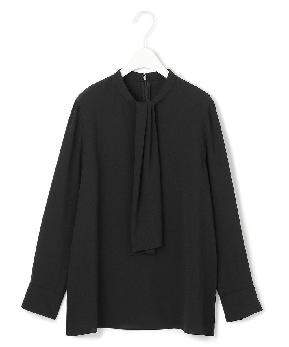 【アイシービー/iCB】の【UVケア・速乾・洗える】BackSatinAmunzen スカーフタイブラウス インテリア・キッズ・メンズ・レディースファッション・服の通販 founy(ファニー) 　ファッション　Fashion　レディースファッション　Fashion for Women　トップス・カットソー　Cut & Sew Tops　シャツ・ブラウス・オフィスカジュアル　Elegant Blouses & Button-Ups　インナー　Innerwear　洗える　Machine Washable　サテン　Satin, Glossy Fabric　ジャケット　Jacket, Outerwear　スーツ　Suit, Formalwear　プリント　Print, Printed Pattern　羽織　Haori, Light Jacket　A/W・秋冬　Autumn/Winter　2024年　2024　エレガント 上品　Elegant　セレモニー　Ceremony　2024-2025秋冬・A/W　Autumn/Winter 2024–25 AW24–25　ブラック系|ID: prp329100004680557 ipo3291000000033807835