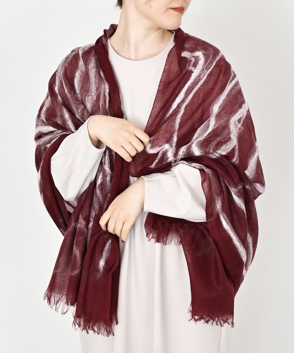 【ムトウ/muto】のニードルパンチ シルクウールストール インテリア・キッズ・メンズ・レディースファッション・服の通販 founy(ファニー) 　ファッション　Fashion　レディースファッション　Fashion for Women　ショール　Shawl, Wrap　シルク　Silk, 100% Silk　ストール　Stole, Wrap　定番　Standard, Basic Item　ミラノ　Milano Style, Italian-Inspired　ループ　Loop, Loop Knit　A/W・秋冬　Autumn/Winter　S/S・春夏　SS, Spring/Summer, Warm Season　夏　Summer　wine|ID: prp329100004680558 ipo3291000000033807838