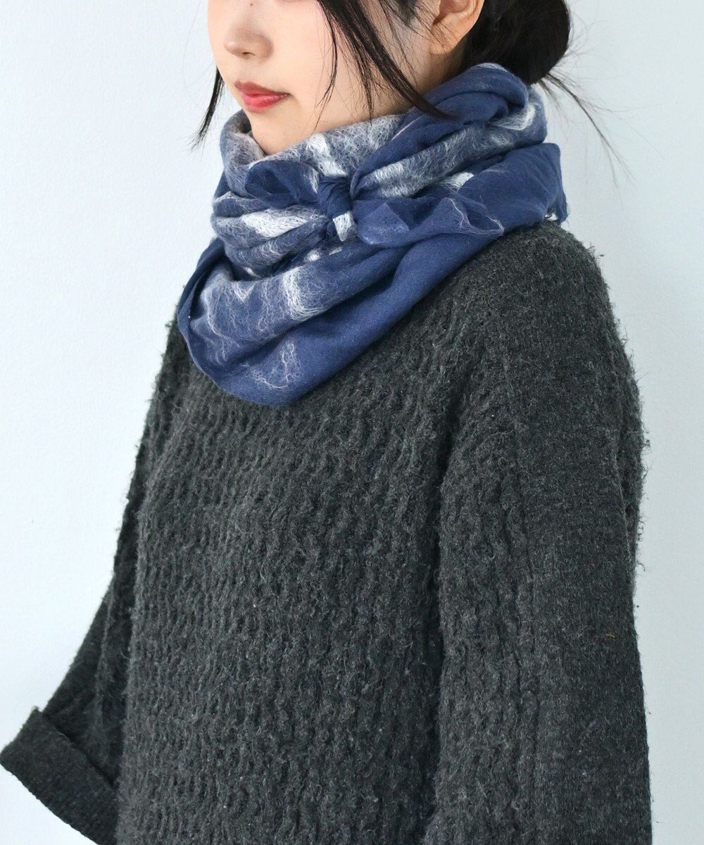 【ムトウ/muto】のニードルパンチ シルクウールストール インテリア・キッズ・メンズ・レディースファッション・服の通販 founy(ファニー) 　ファッション　Fashion　レディースファッション　Fashion for Women　ショール　Shawl, Wrap　シルク　Silk, 100% Silk　ストール　Stole, Wrap　定番　Standard, Basic Item　ミラノ　Milano Style, Italian-Inspired　ループ　Loop, Loop Knit　A/W・秋冬　Autumn/Winter　S/S・春夏　SS, Spring/Summer, Warm Season　夏　Summer　navy|ID: prp329100004680558 ipo3291000000033807839